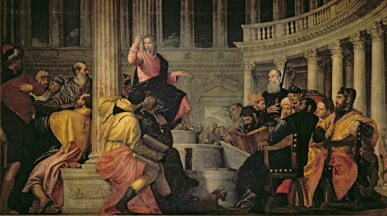 Krisztus az orvosokkal a templomban, 1548 alkotó: Paolo Veronese
