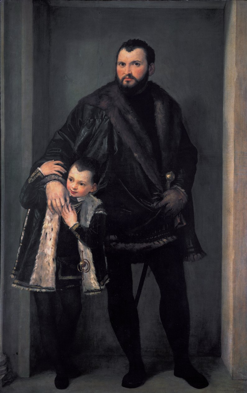 Iseppo da Porto gróf portréja fiával, Adrianóval alkotó: Paolo Veronese