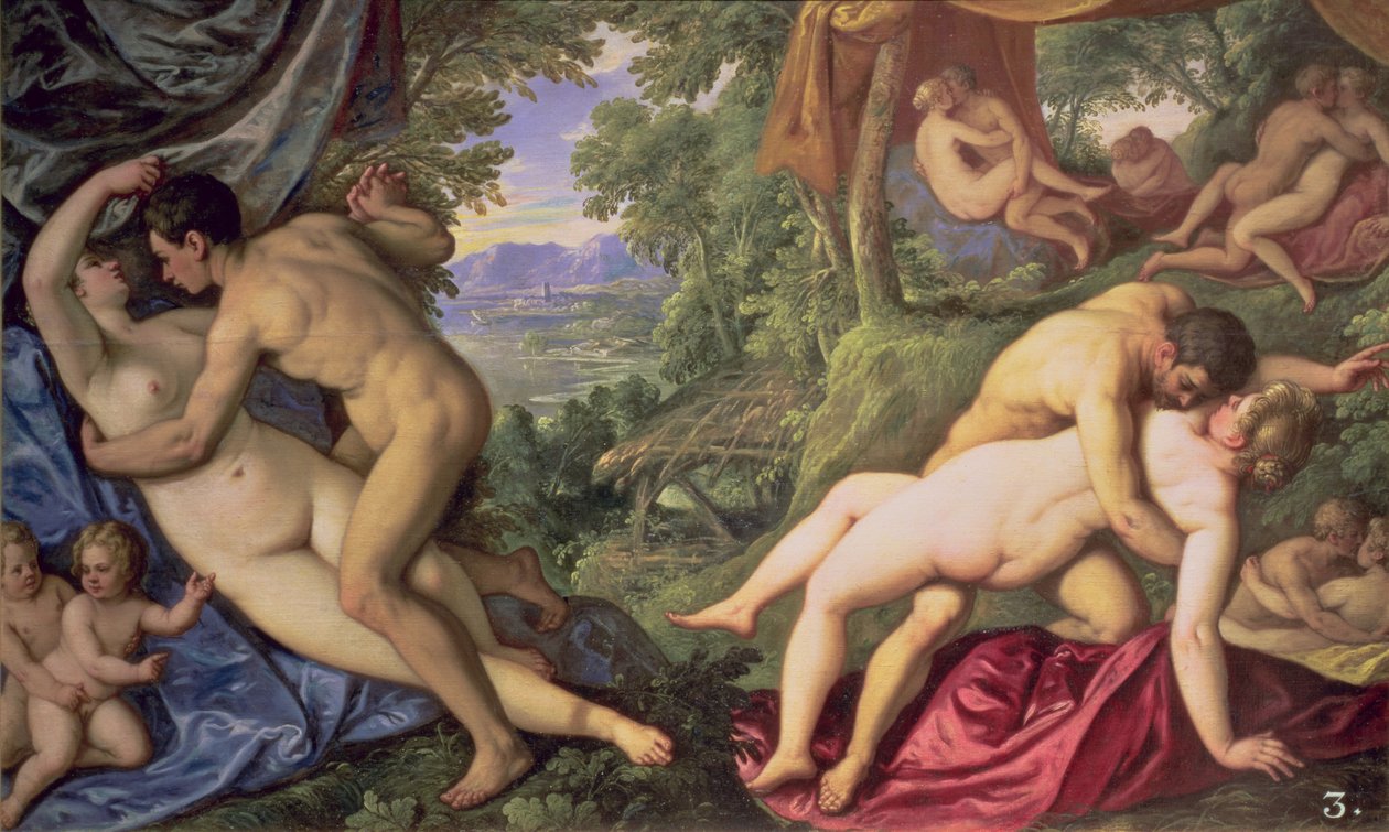 Szerelmesek alkotó: Paolo (1540 96) Fiammingo