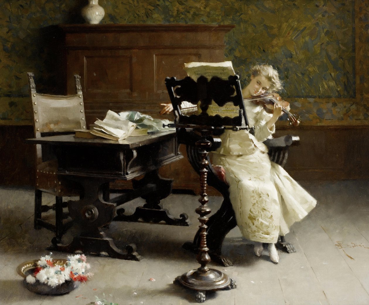 A hegedűs. alkotó: Paolo Giovanni Bedini