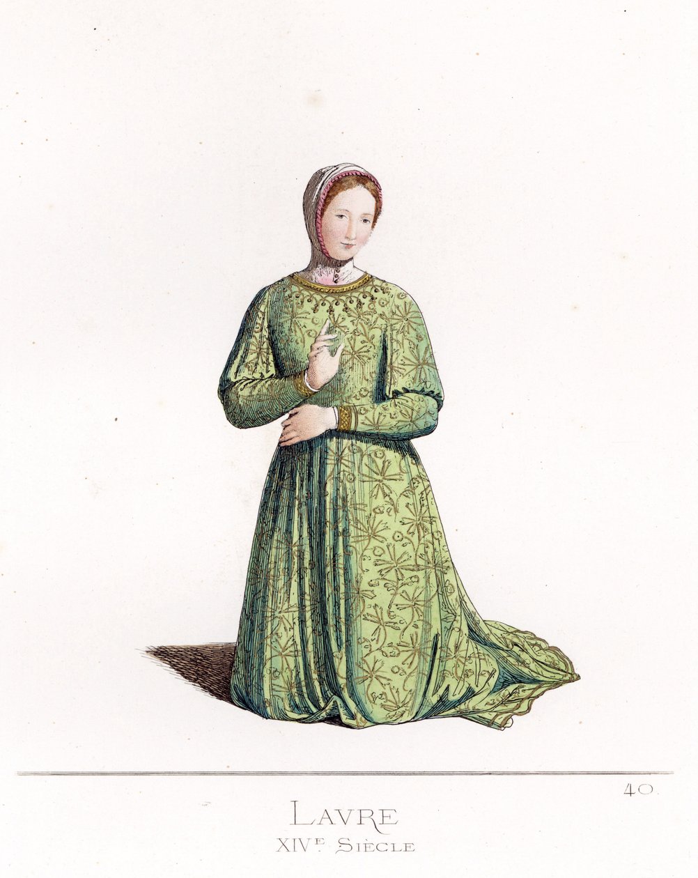 Laure de Sade (1310-1348) – Petrarch Laurája, Simone Martini portréjából alkotó: Paolo Mercuri