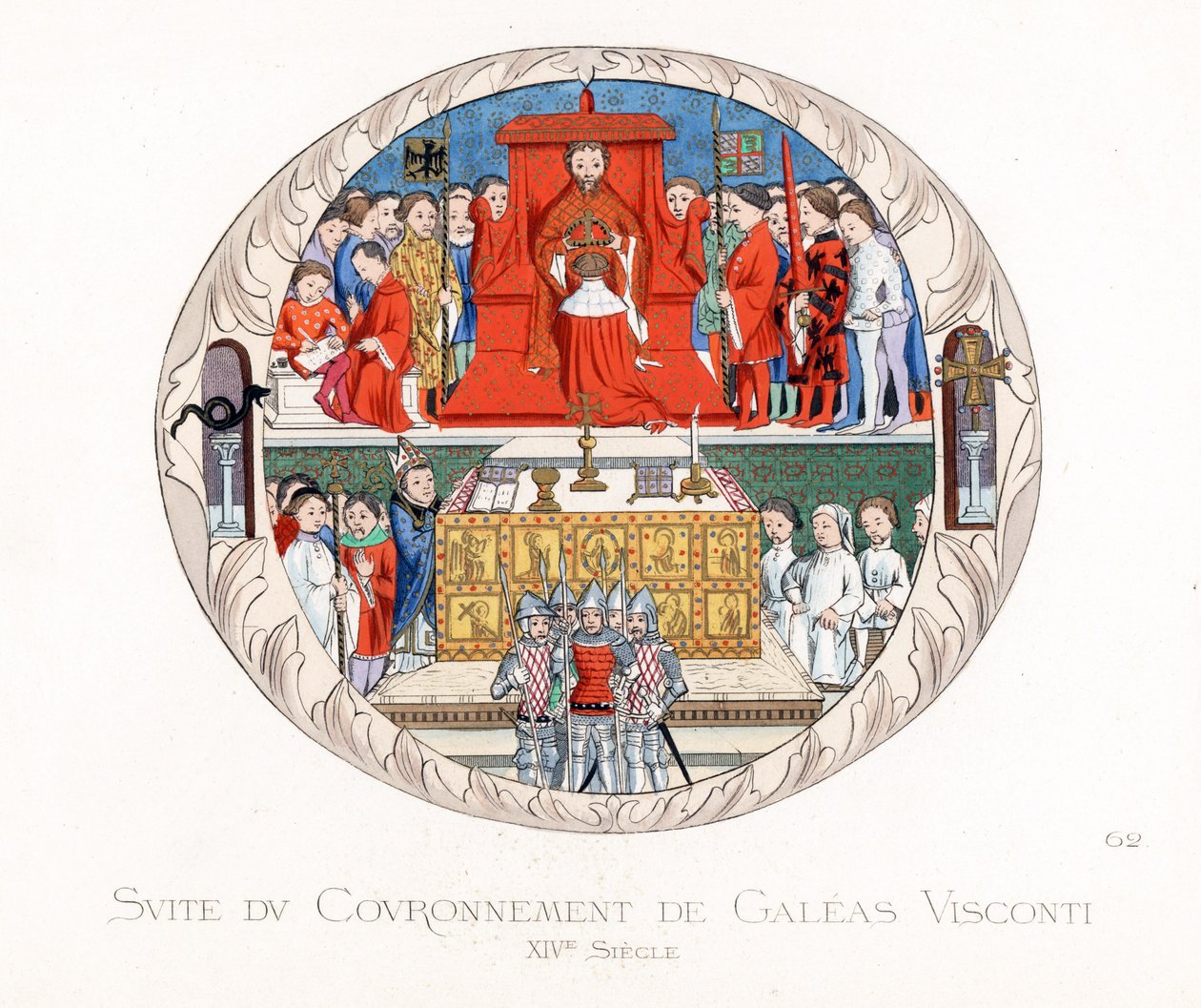 Jean Galeas Visconti (Gian Galeazzo Visconti) megkoronázása alkotó: Paolo Mercuri