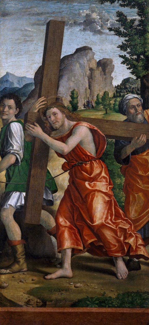 Út a kálváriához, részlet Paolo Cavazzola (1486-1522) Szenvedélypoliptichonjából alkotó: Paolo Morando Cavazzola