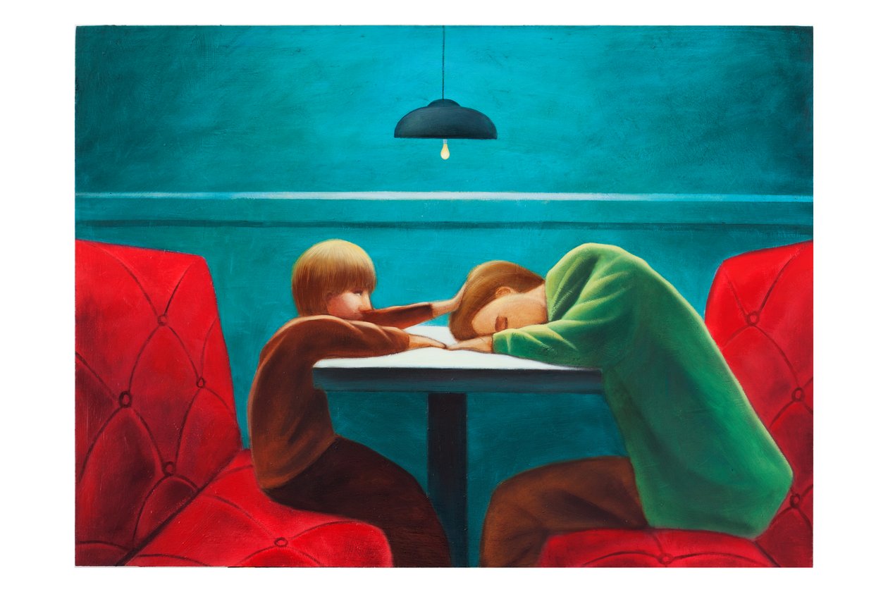 Mythologica n°7: Hermes, 2025 (olaj, falapra) alkotó: Paolo Perfranceschi