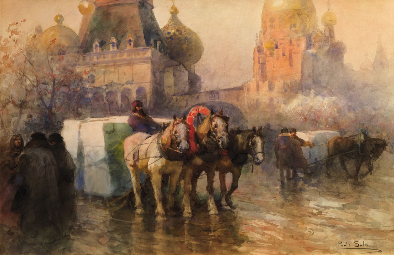 Jégszállítás Moszkvában. alkotó: Paolo Sala
