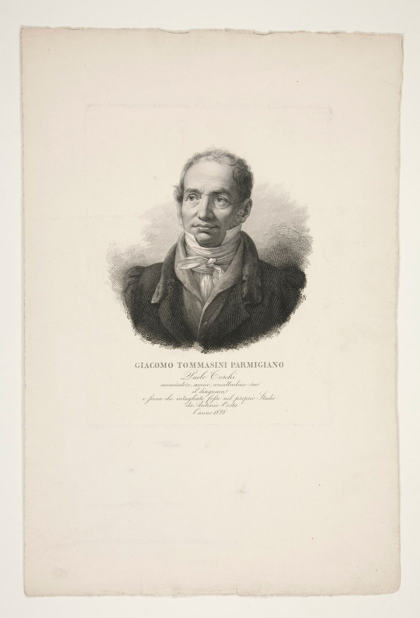 Giacomo Tommasini parmezán portréja alkotó: Paolo Toschi
