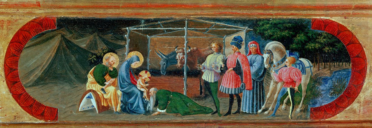 A mágusok imádása. Paolo di Dono dit Paolo Uccello festménye (1397-1475) alkotó: Paolo Uccello