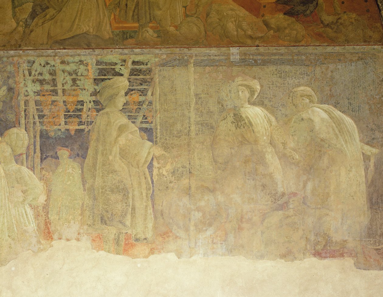 Részlet a „Zöld keresztút”-ból (freskó) alkotó: Paolo Uccello