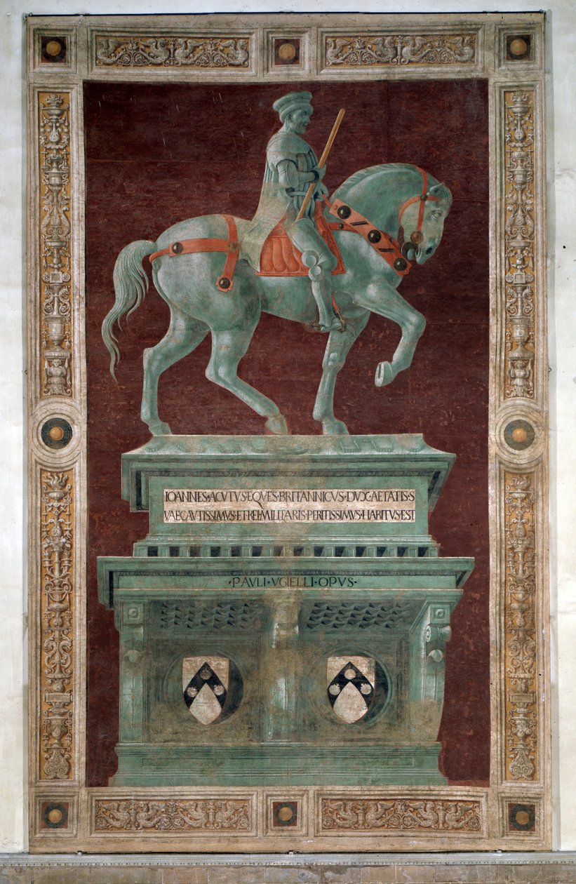 Sir John Hawkwood temetési emlékműve – freskó alkotó: Paolo Uccello