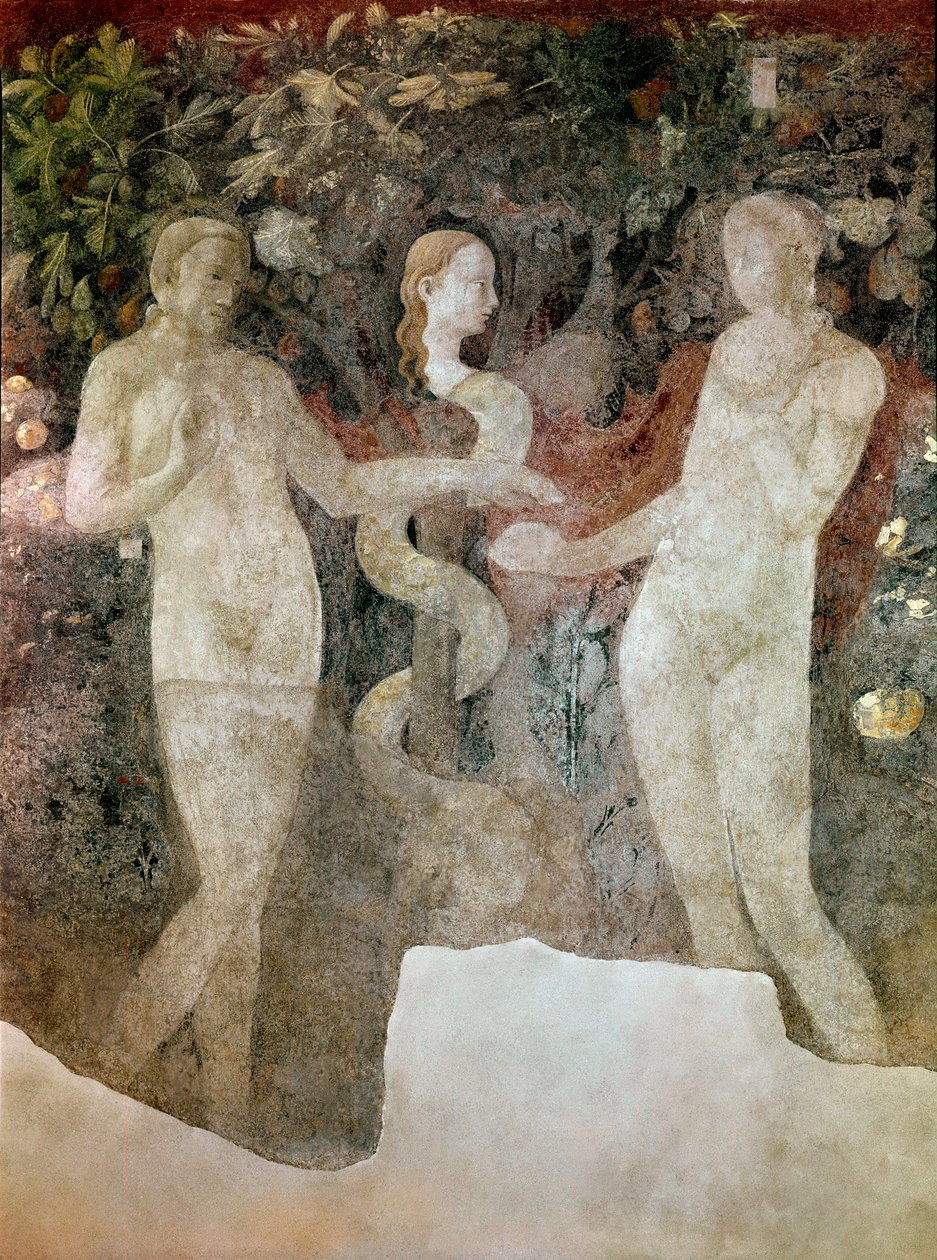 Genezis, Éva teremtése és az eredendő bűn (Fresco alkotó: Paolo Uccello