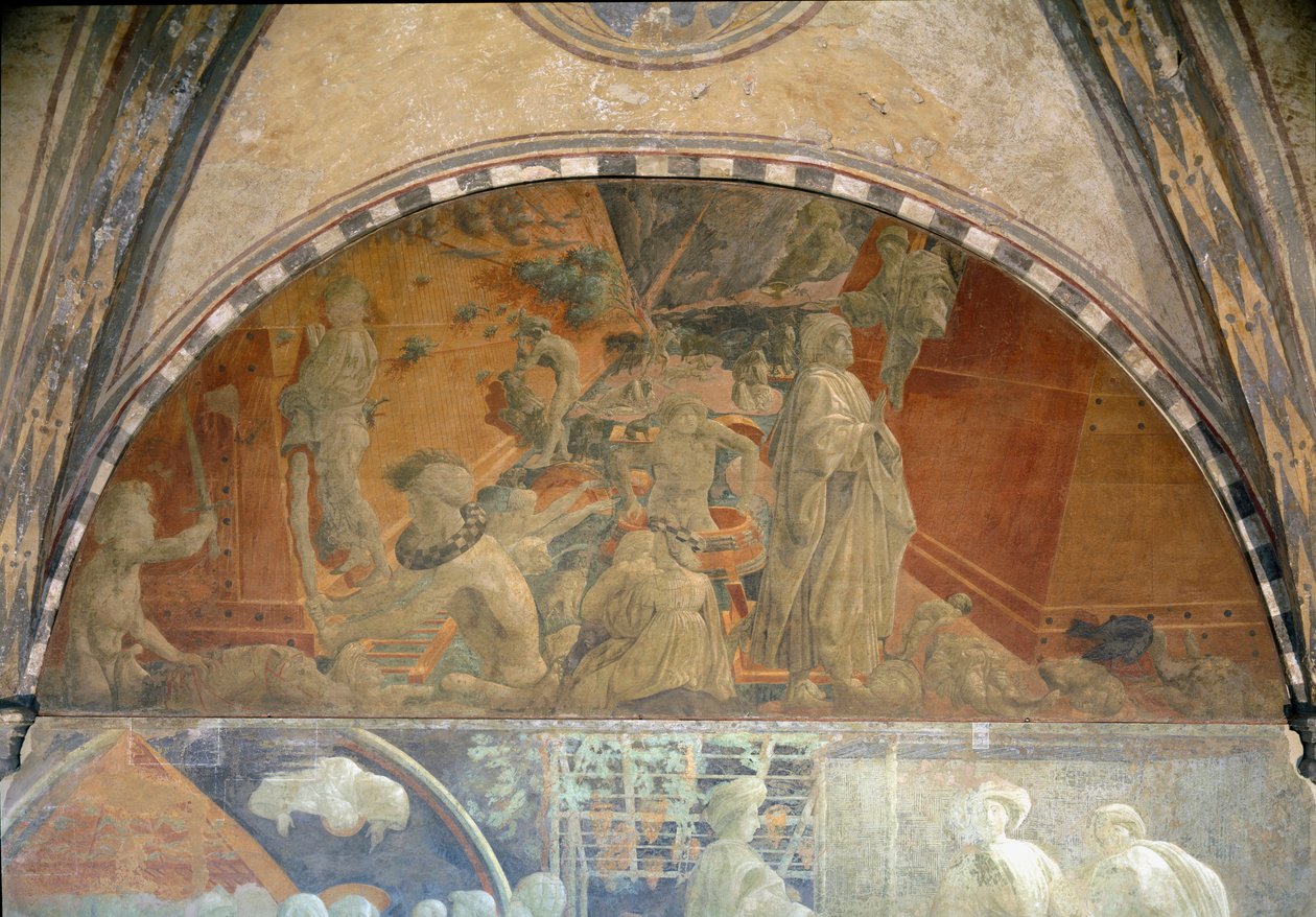 Noé élete, az özönvíz és a víz eltávolítása - Freskó alkotó: Paolo Uccello