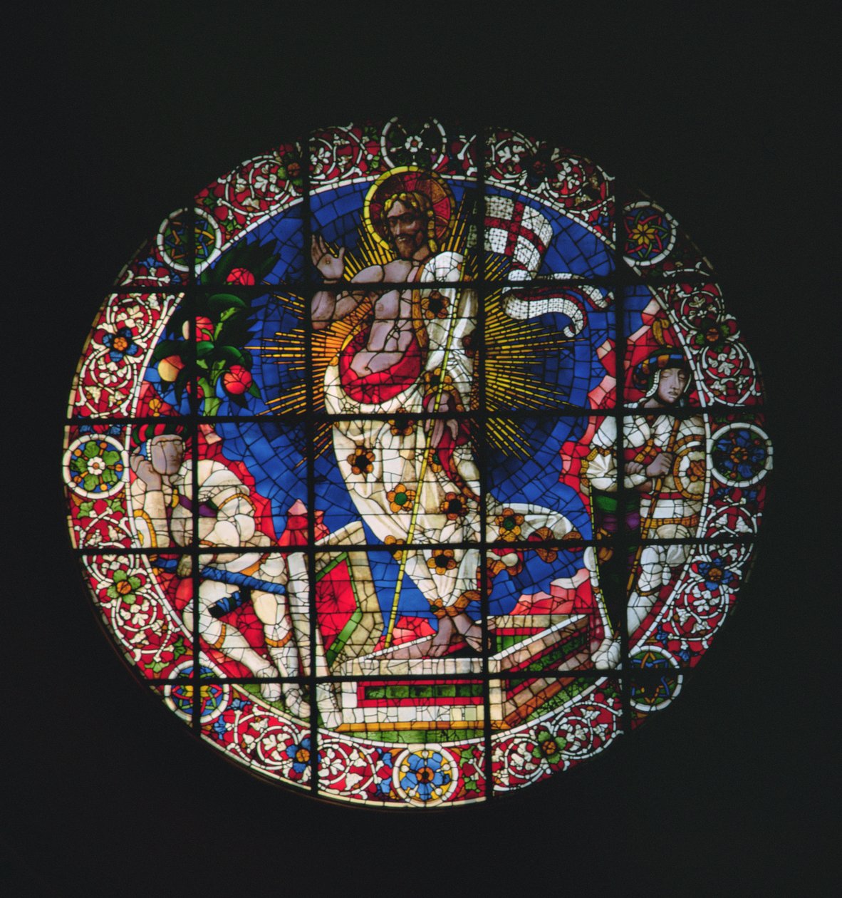 A feltámadást ábrázoló Oculus, 1443 alkotó: Paolo Uccello