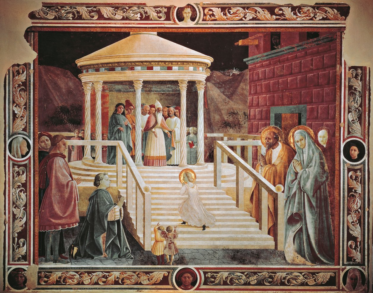 Mária bemutatása a templomban, Paolo Uccello (1397-1475), Prato székesegyháza alkotó: Paolo Uccello