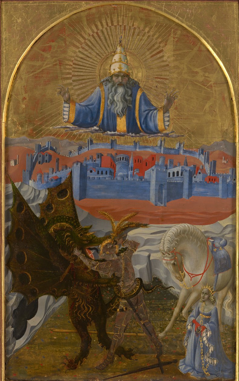 St. Georg tötet den Drachen alkotó: Paolo Uccello