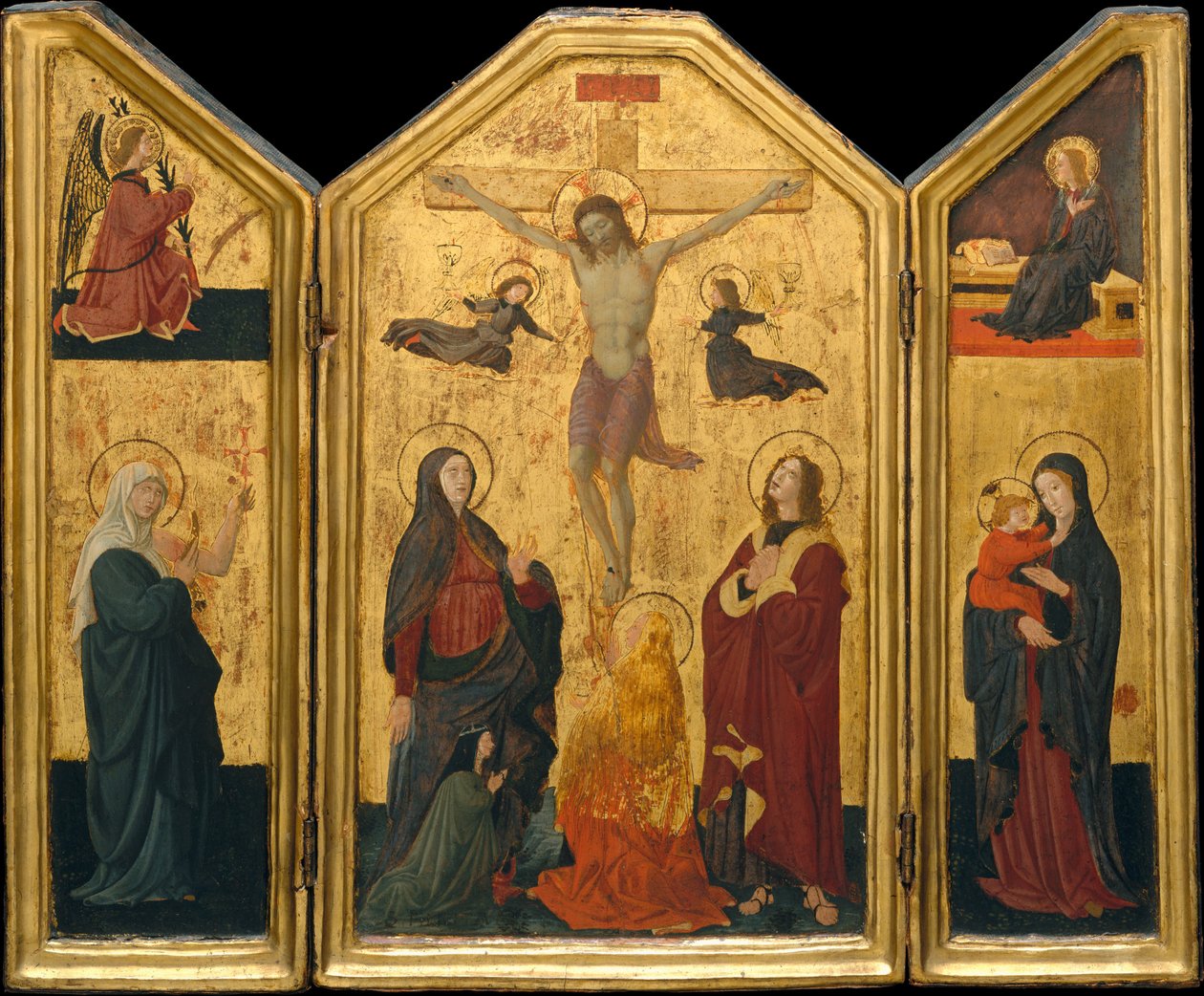 A keresztre feszítés, valószínűleg az 1450-es évek közepén. alkotó: Paolo Uccello
