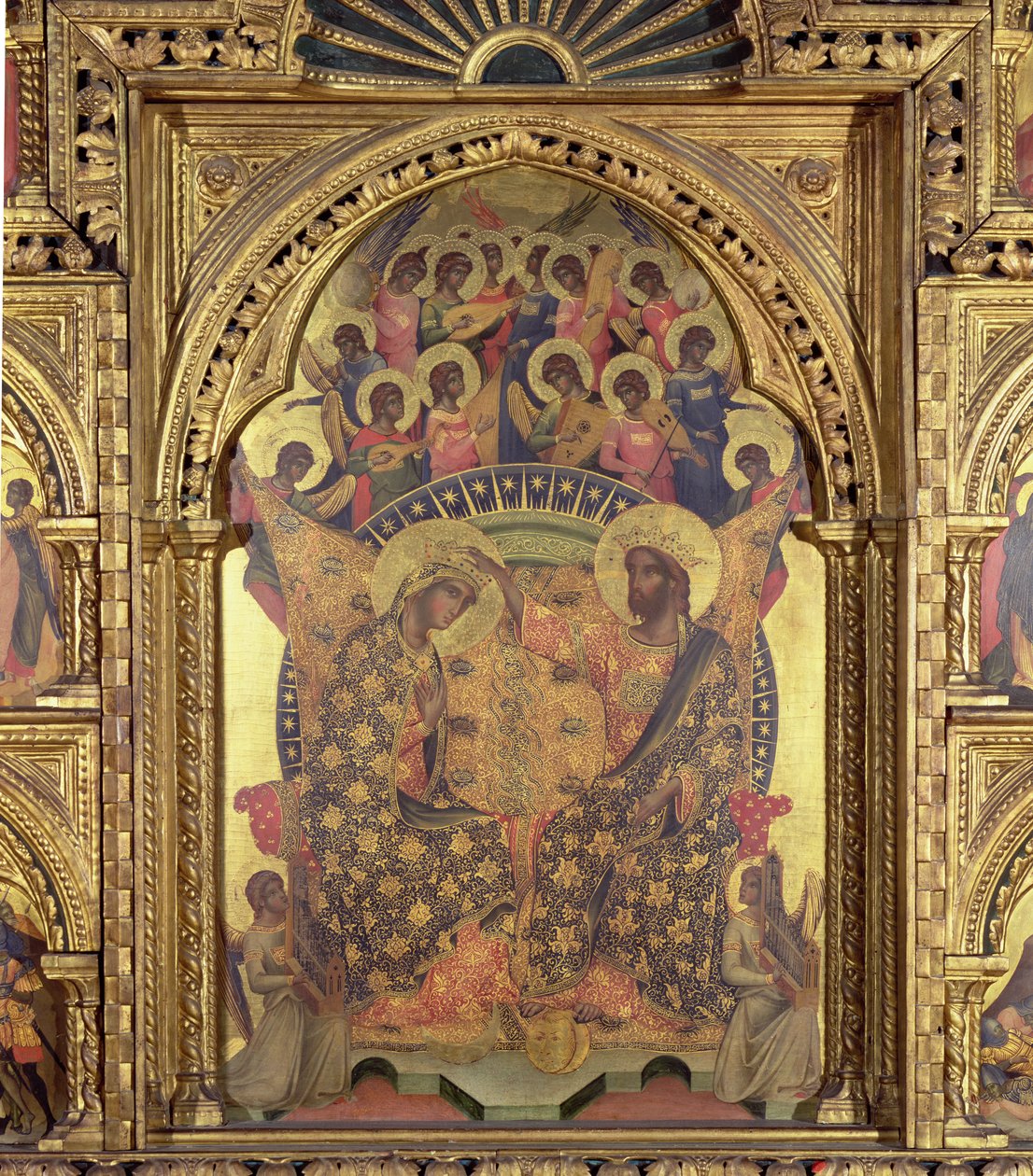 A poliptichon Szűz koronázása részlete alkotó: Paolo Veneziano