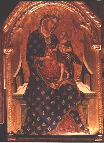 Madonna és gyermek trónolt alkotó: Paolo Veneziano