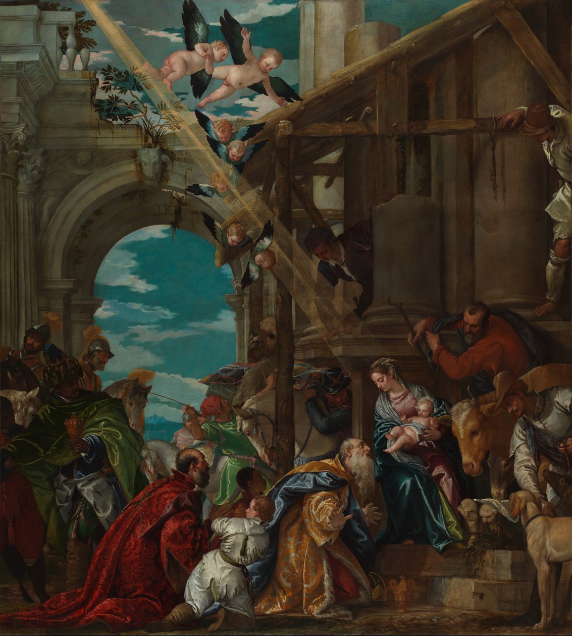 Királyimádás, 1573 alkotó: Paolo Veronese