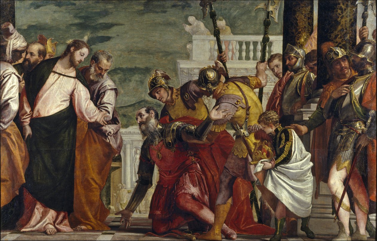Jézus meggyógyítja a százados szolgáját alkotó: Paolo Veronese