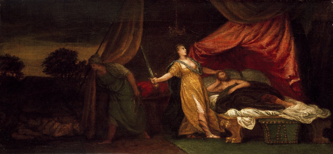 Judit épp Holofernész megölésére készül alkotó: Paolo Veronese
