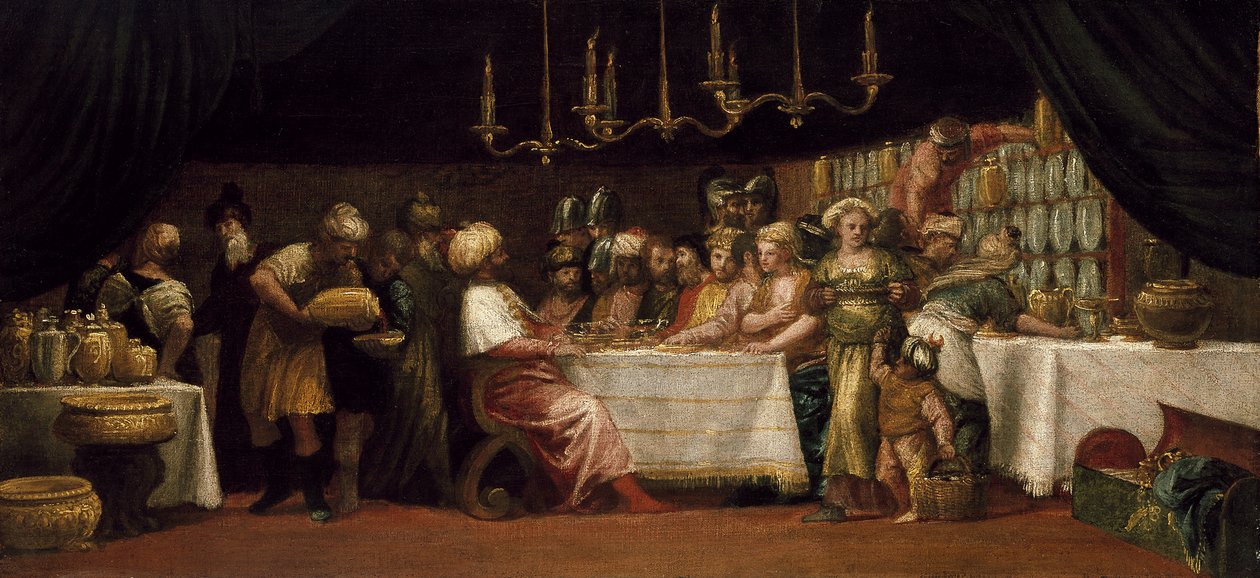 Judit Holofernész lakomáztatta alkotó: Paolo Veronese