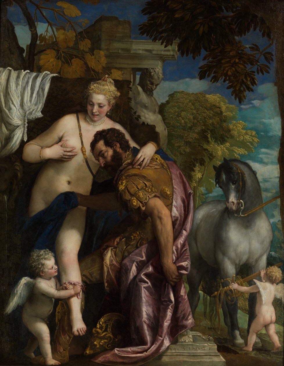 A Mars és a Vénusz a szerelem által egyesült, 1570-es évek. alkotó: Paolo Veronese