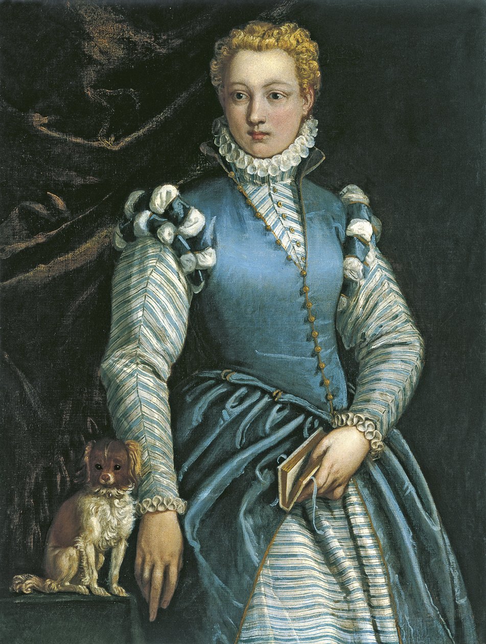 Portré egy nő kutyával alkotó: Paolo Veronese