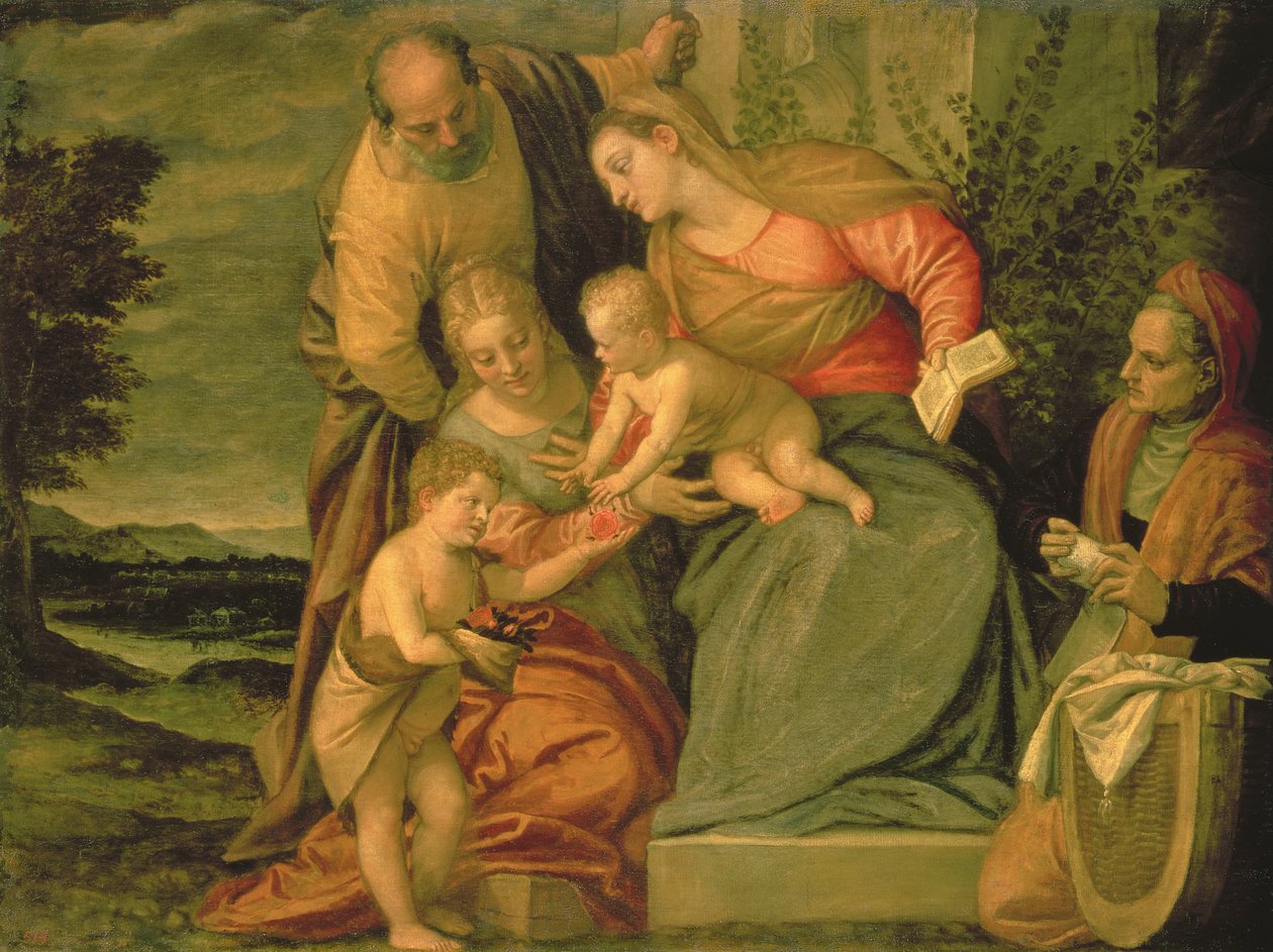 A Szent Család Szent Erzsébettel és Keresztelő Jánossal alkotó: Paolo Veronese