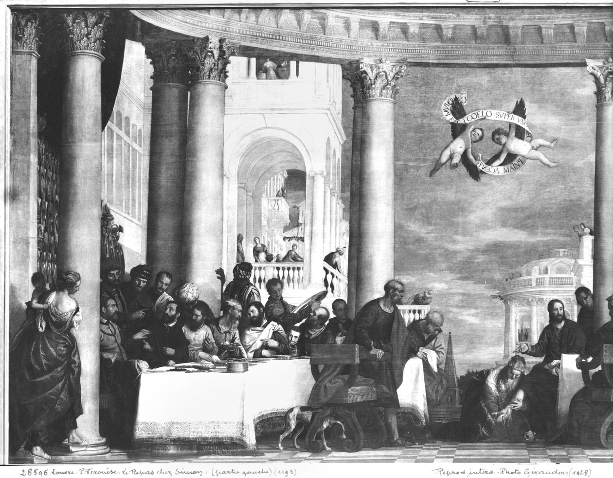 Az étkezés Simon farizeus házában, részlet a bal oldalról, 1570 alkotó: Paolo Veronese