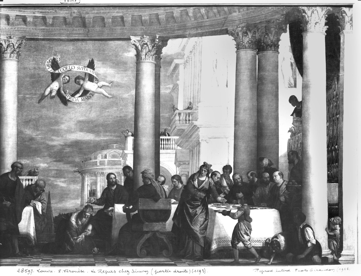 Az étkezés Simon farizeus házában, részlet a jobb oldalról, 1570 alkotó: Paolo Veronese
