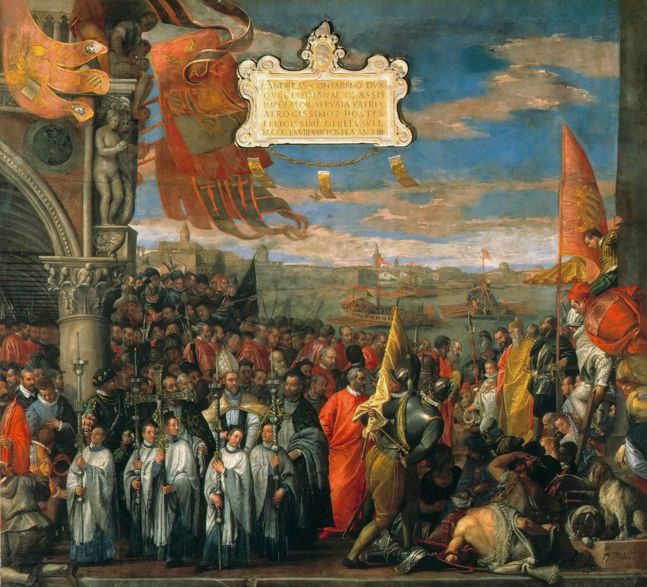 Andrea Contarini dózse győzelmes visszatérése a chioggia-i diadal után, 1580. alkotó: Paolo Veronese