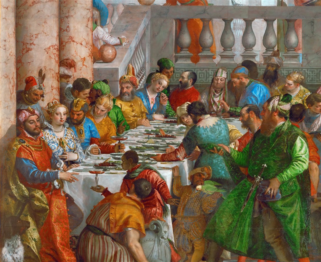 Az esküvő a Cana Detail-ban alkotó: Paolo Veronese