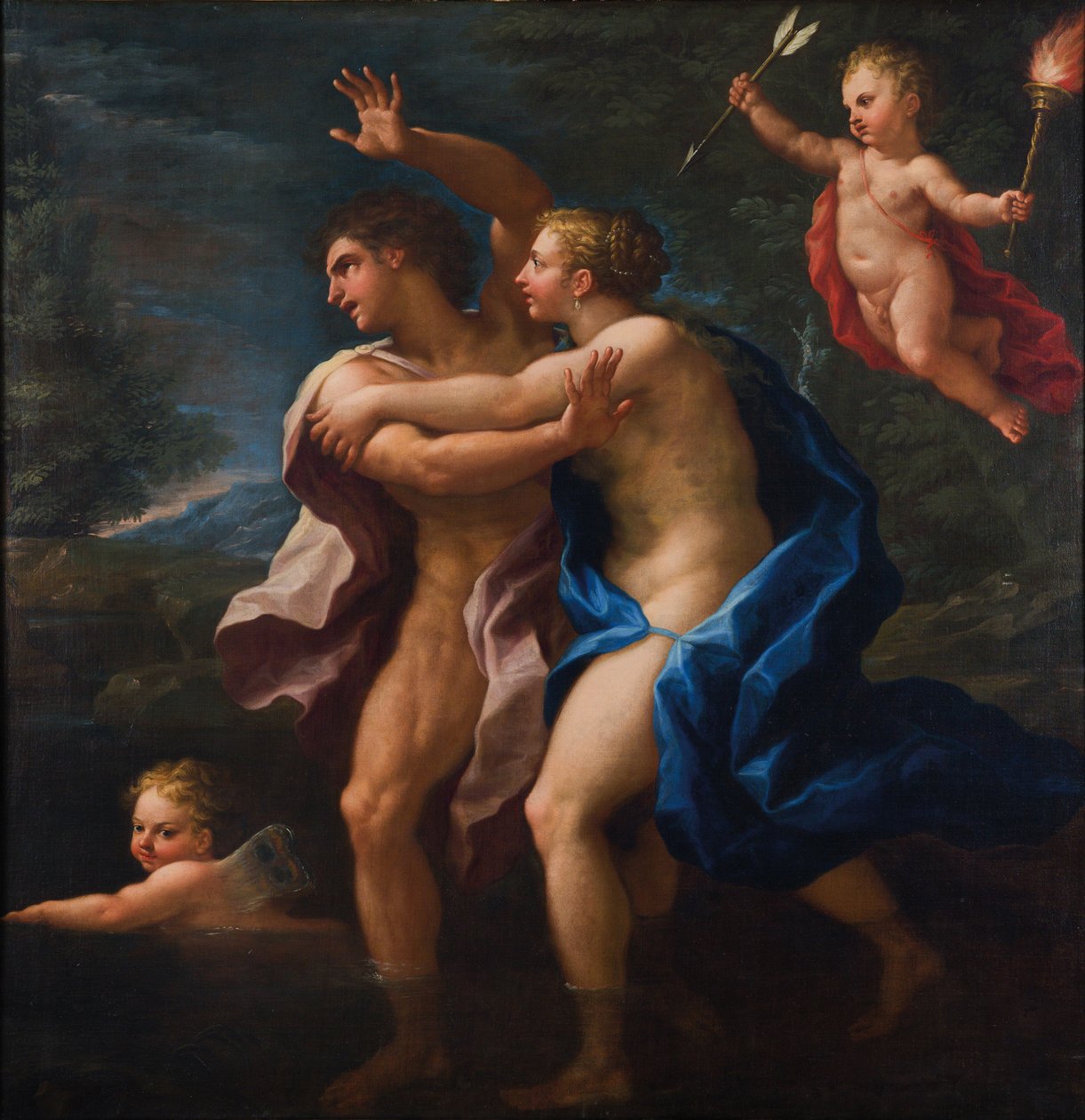 Salmacis és Hermaphroditus. alkotó: Paolo de Matteis