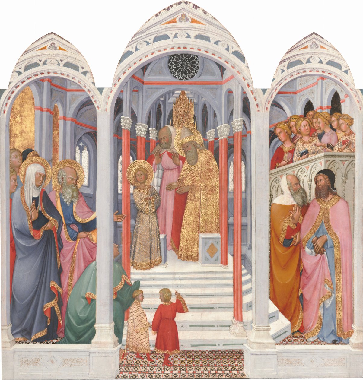 A Szűz bemutatása a templomban alkotó: Paolo di Giovanni Fei