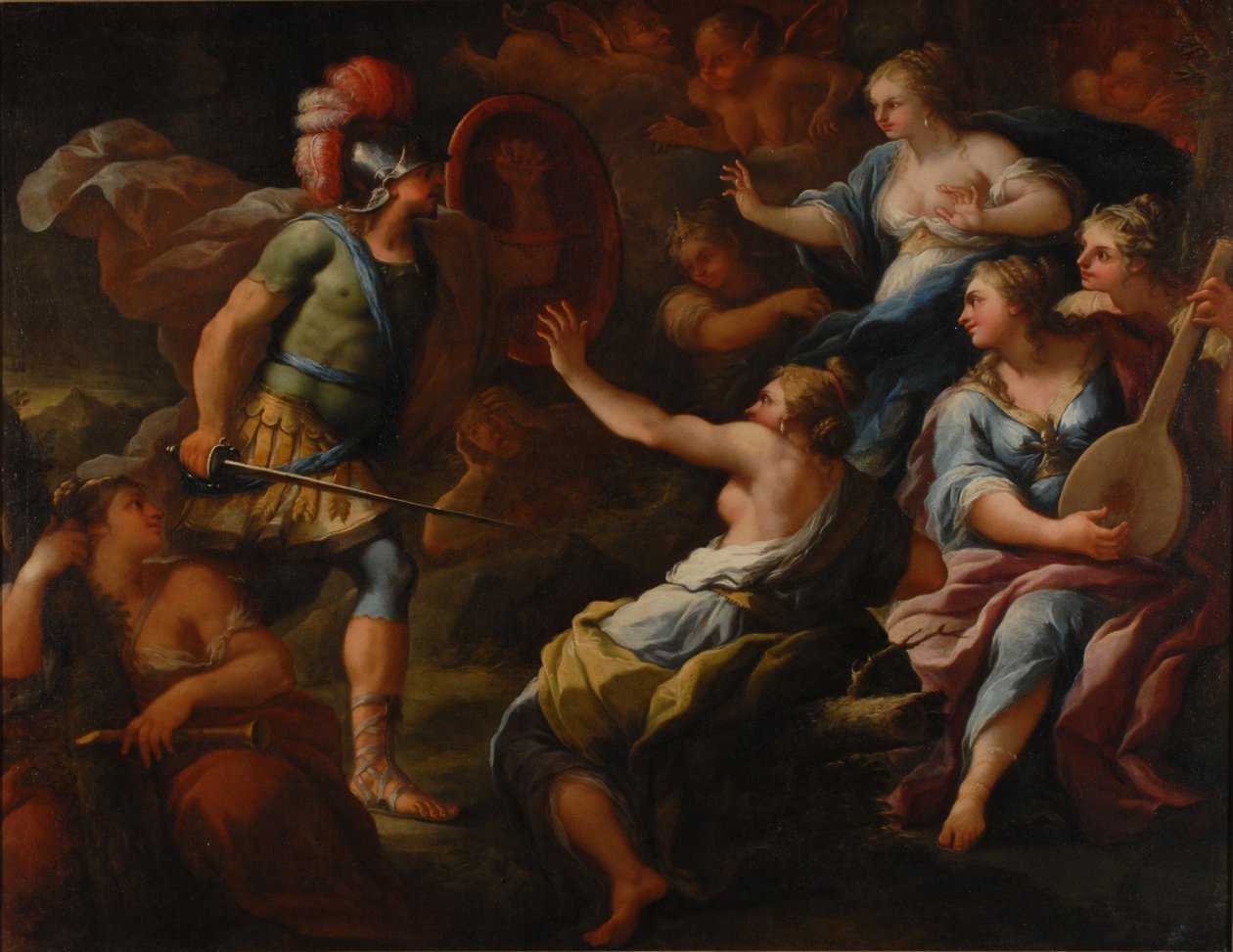 Akhilleust Ulysses fedezte fel Lycomedes lányai között Skyrosban alkotó: Paolo di Matteis