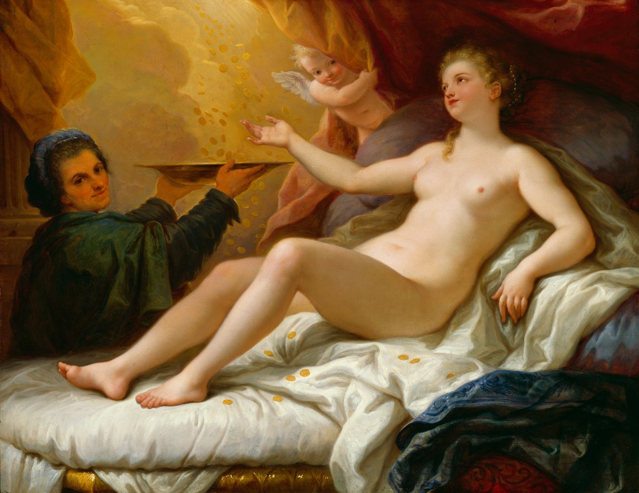 Danae, 1705 körül (olaj, vászon, masonitra szerelve) alkotó: Paolo di Matteis