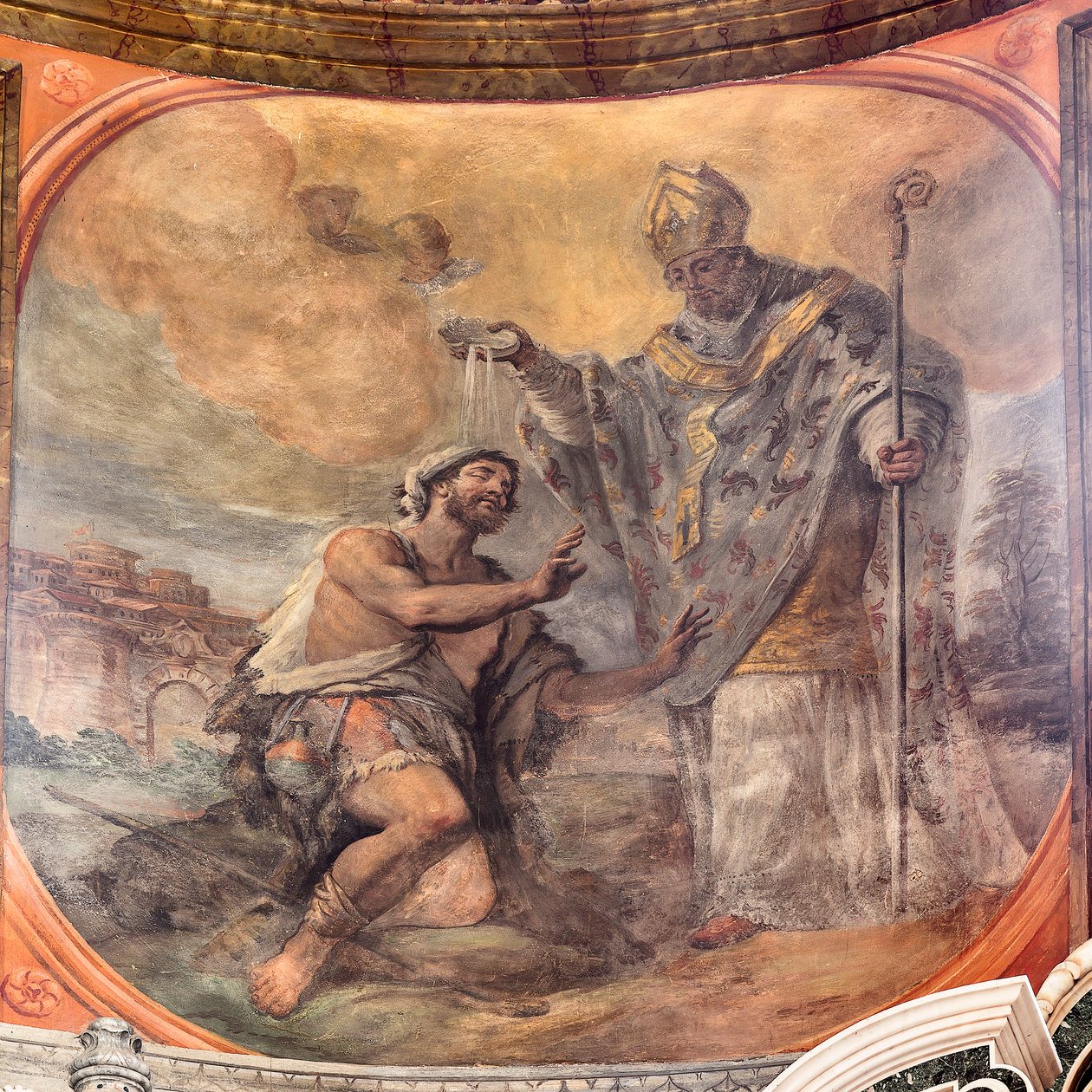 Szent Cataldo életét ábrázoló freskók alkotó: Paolo di Matteis