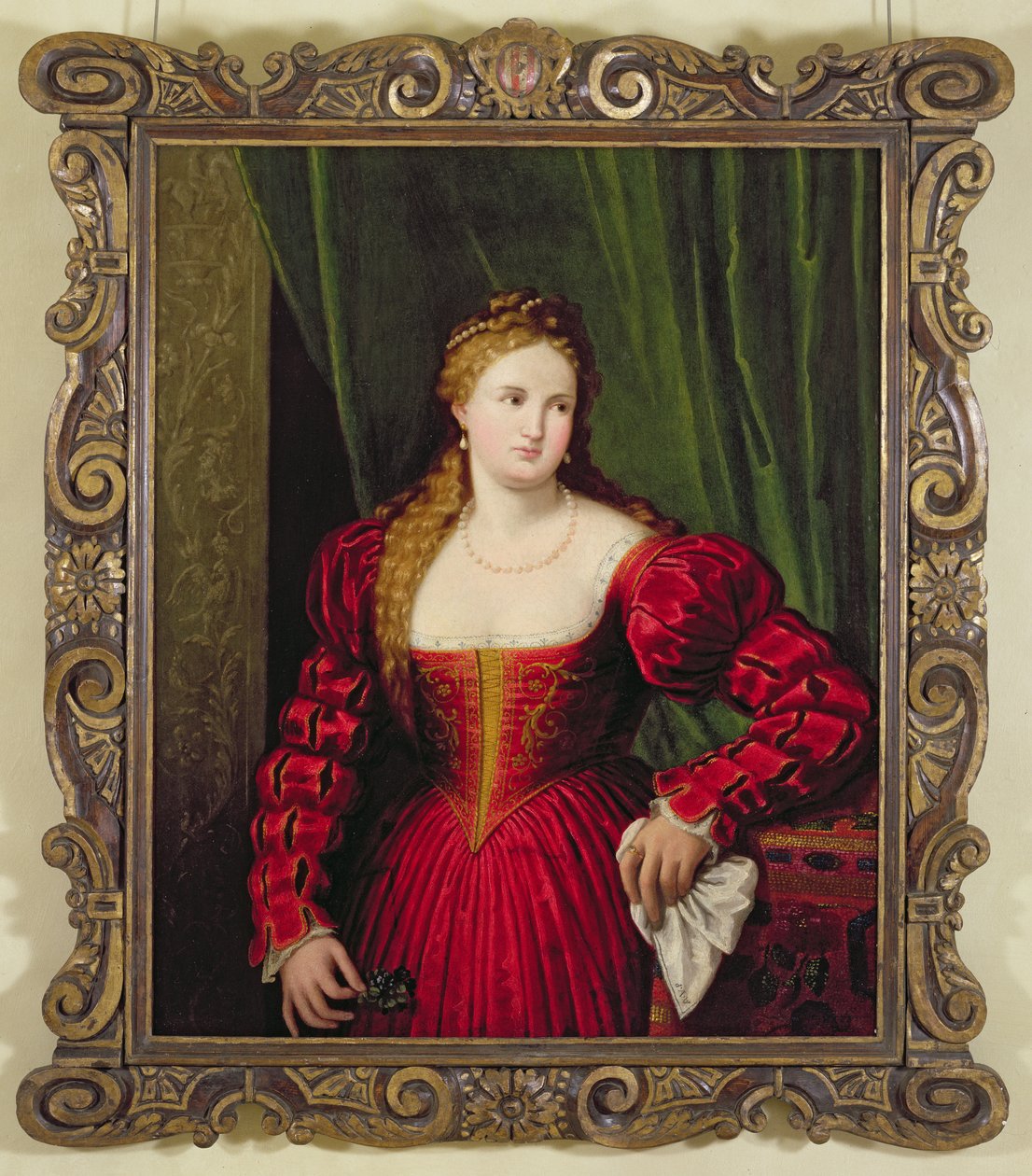 Violante, Palma Vecchio lánya portréja, 1530-35 alkotó: Paris Bordone