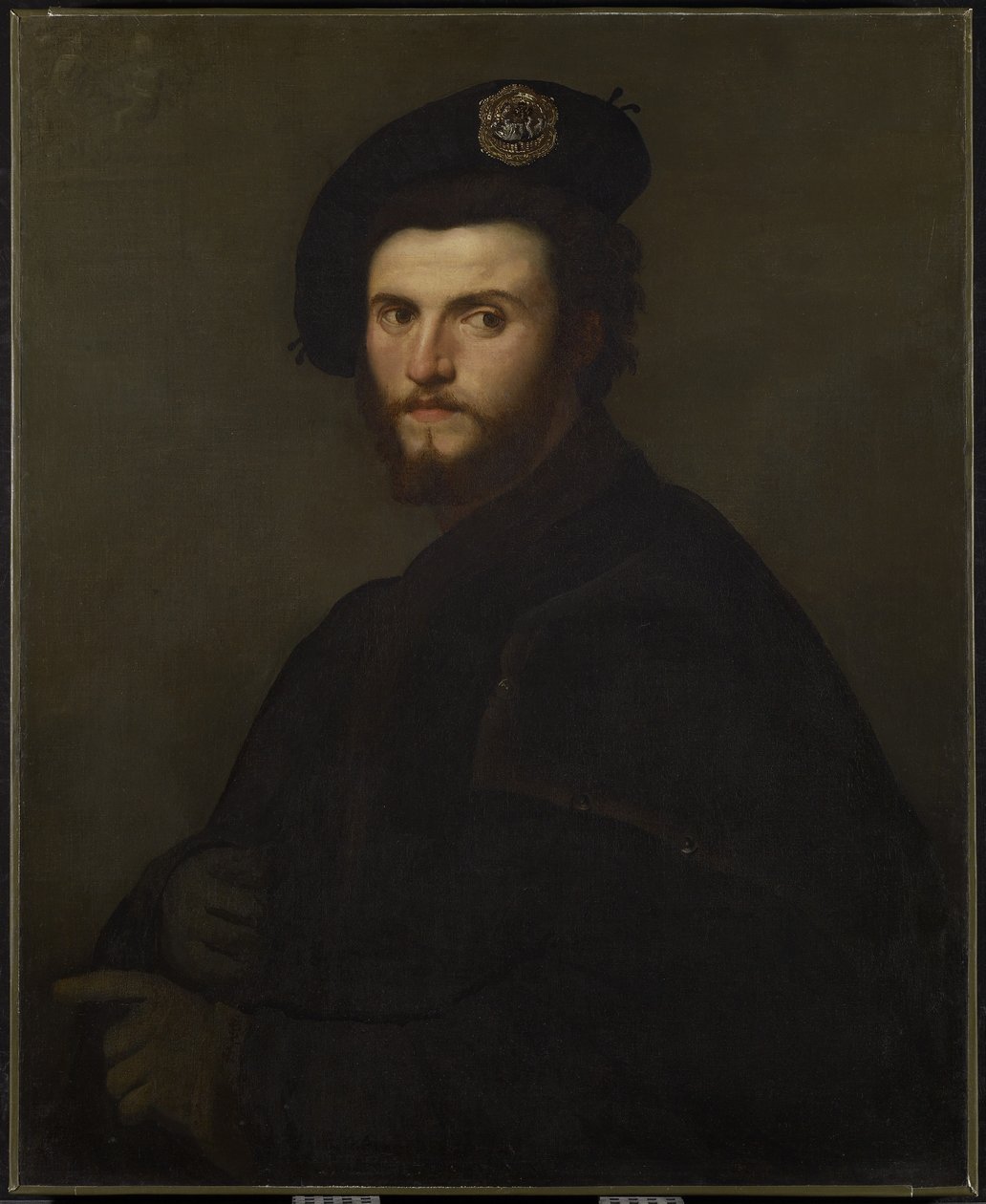Férfi portréja, 1525 körül alkotó: Paris Bordone