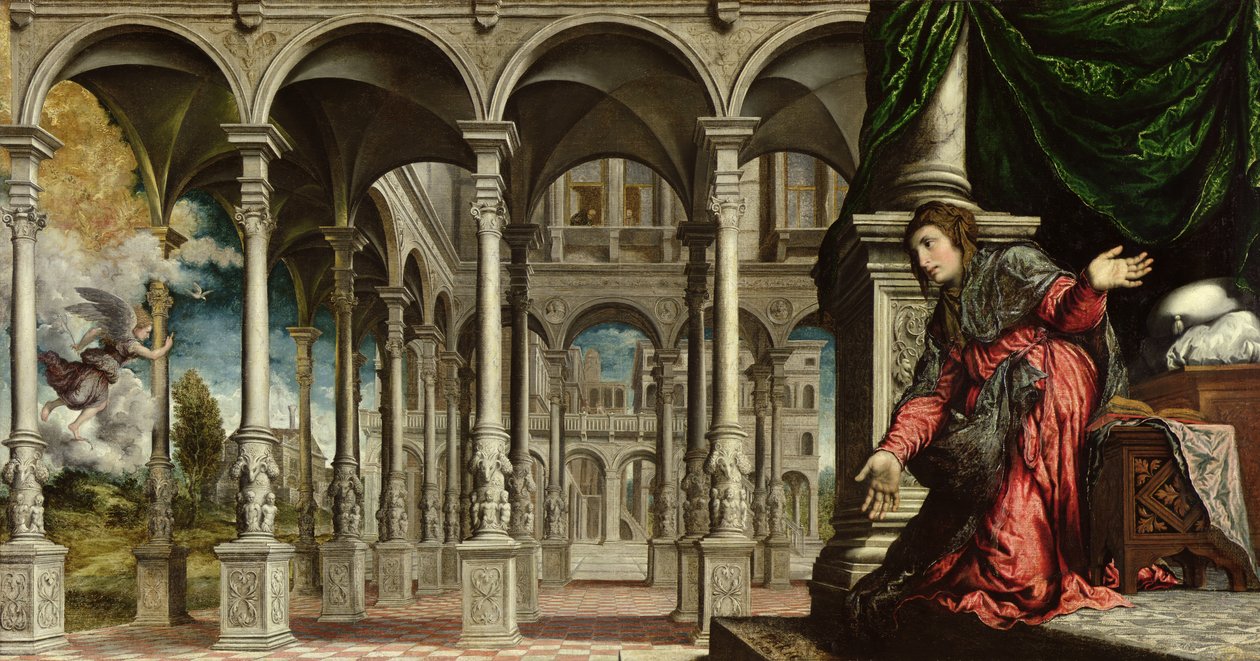 Az Angyali üdvözlet, 1545-50 (a részletekért lásd: 89724) alkotó: Paris Bordone