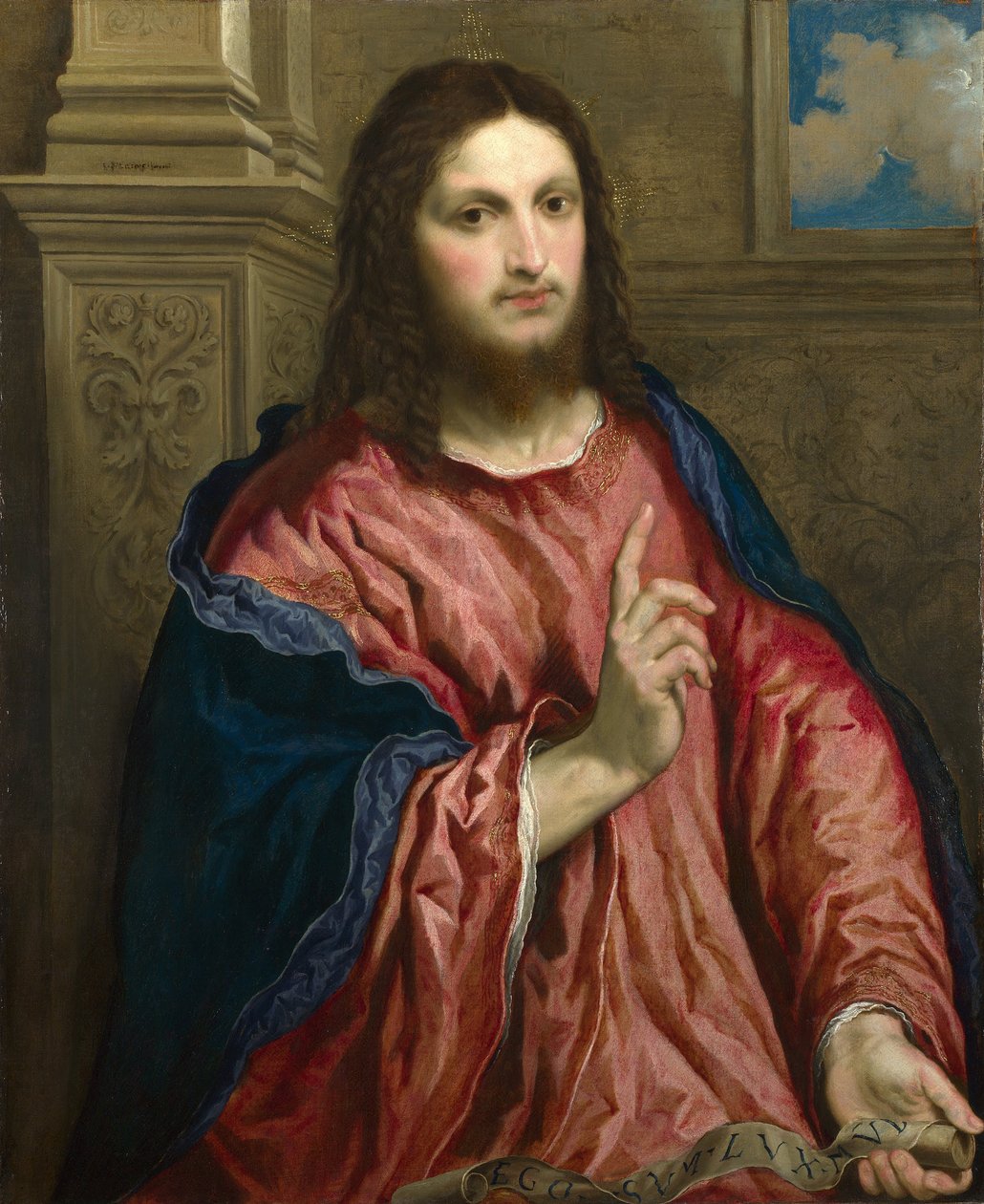 Krisztus mint a világ világossága, c. 1550 alkotó: Paris Bordone