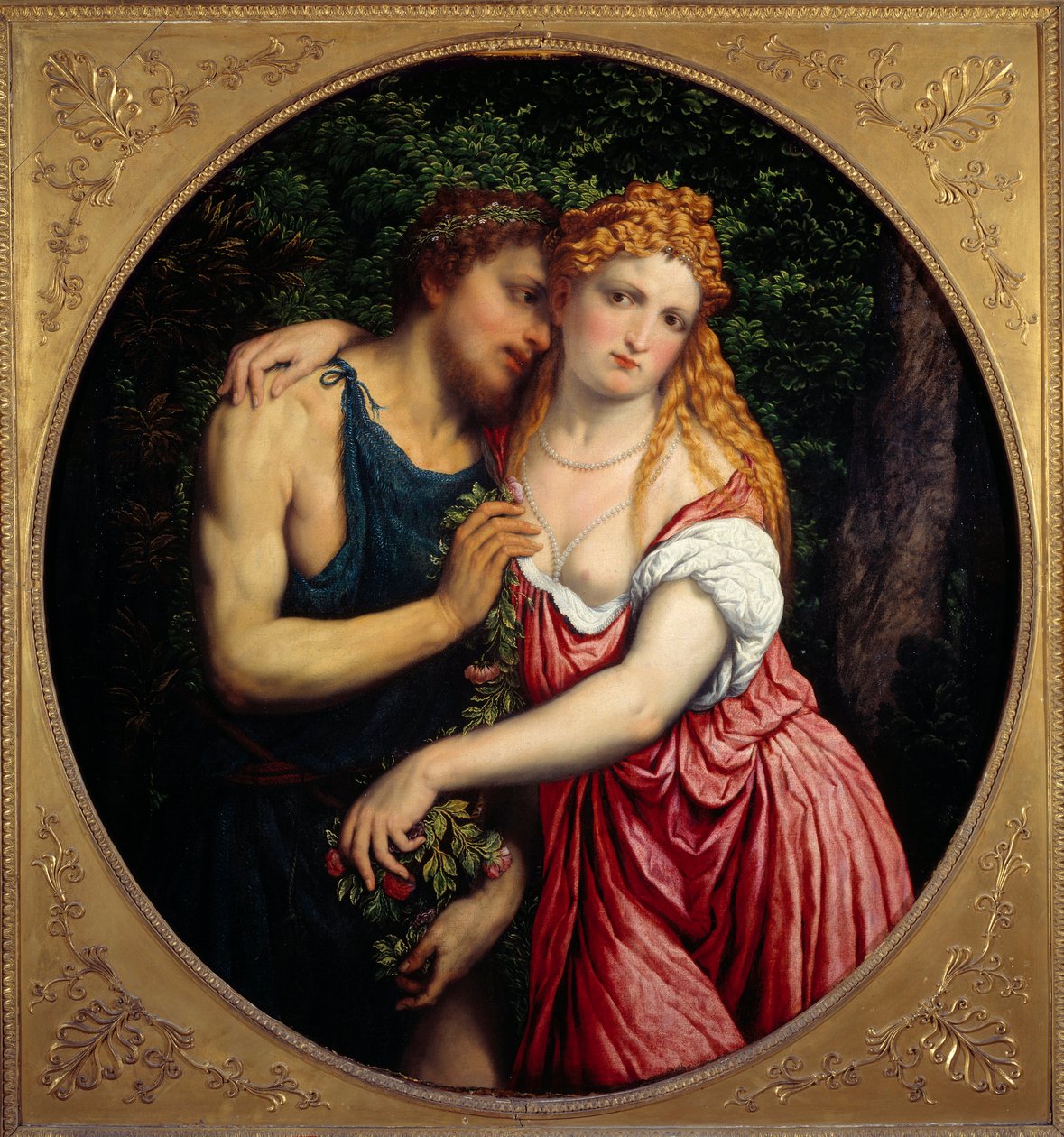 Daphnis és Chloe. Egy pár mitológiai ábrázolása. Paris Bordon vagy Bordone festménye (1500-1571) alkotó: Paris Bordone