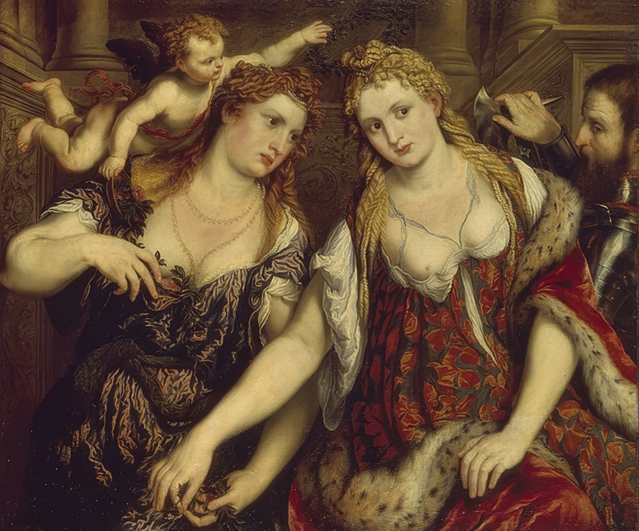 Flóra, Vénusz, Mars és Ámor. 1550-es évek alkotó: Paris Bordone