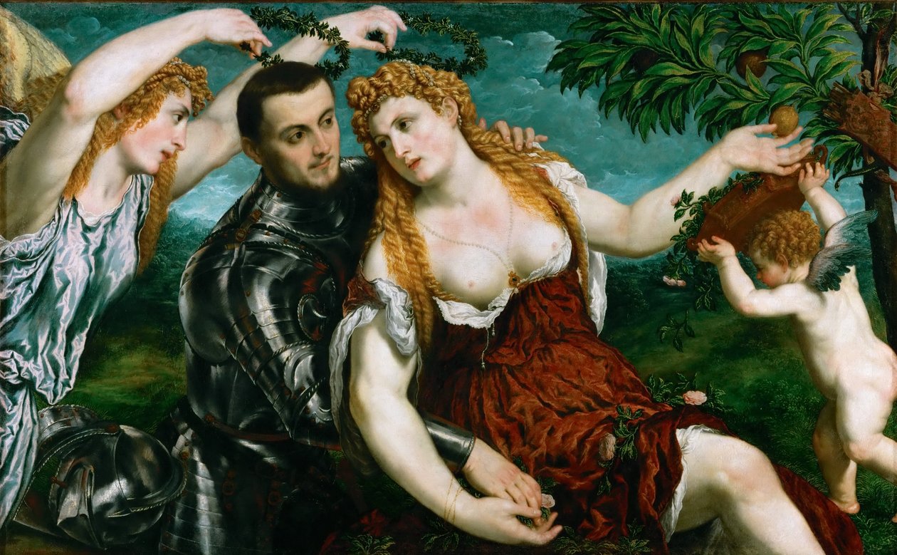 Német: Allegorie (Mars, Venus, Victoria und Cupido) Allegorie (Mars, Venus, Victoria és Cupido) alkotó: Paris Bordone