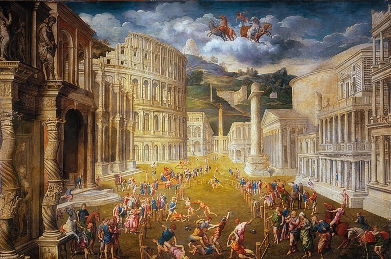 Gladiátori harc. 1560 körül alkotó: Paris Bordone