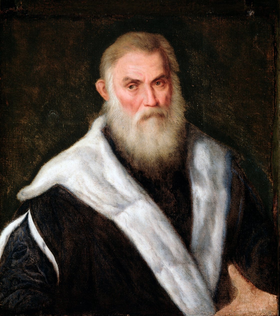 Szőrmekabátot viselő öregember portréja Paris Bordon festménye (1500-1571) 16. század Mérete 70x62 cm Genes Musei di Strada Nuova (ex Palazzo Rosso) alkotó: Paris Bordone