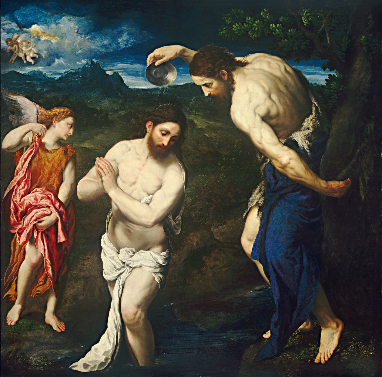Krisztus megkeresztelkedése, c. 15351540. alkotó: Paris Bordone