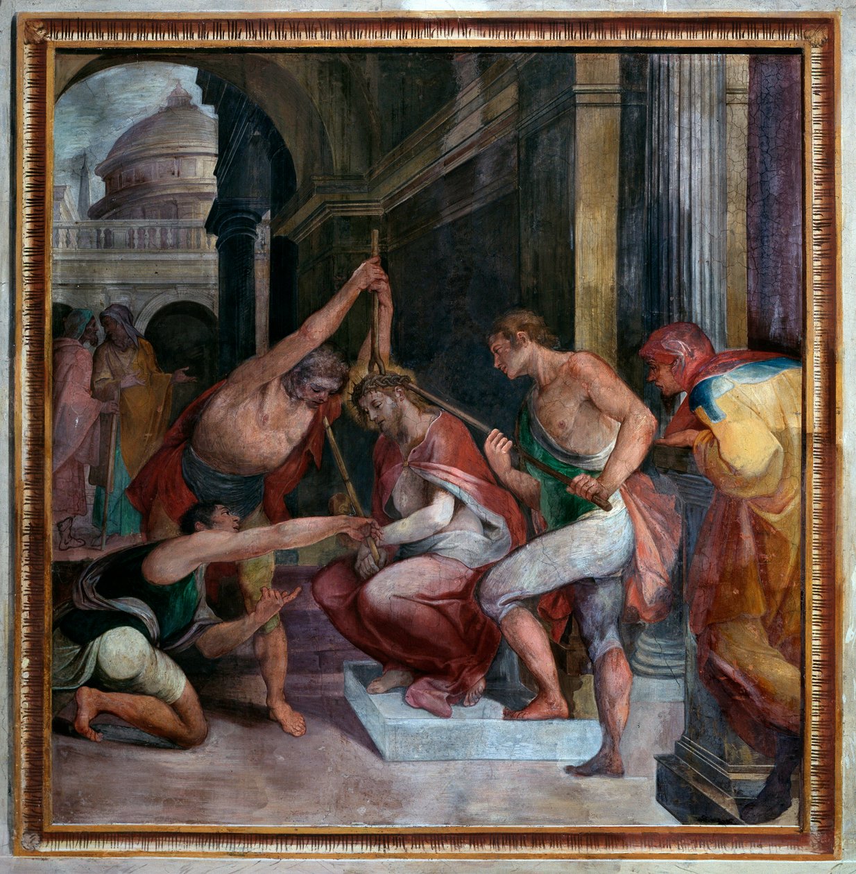 Krisztus szenvedése, Jézust tövissel koronázzák meg (Fresco alkotó: Paris Nogari