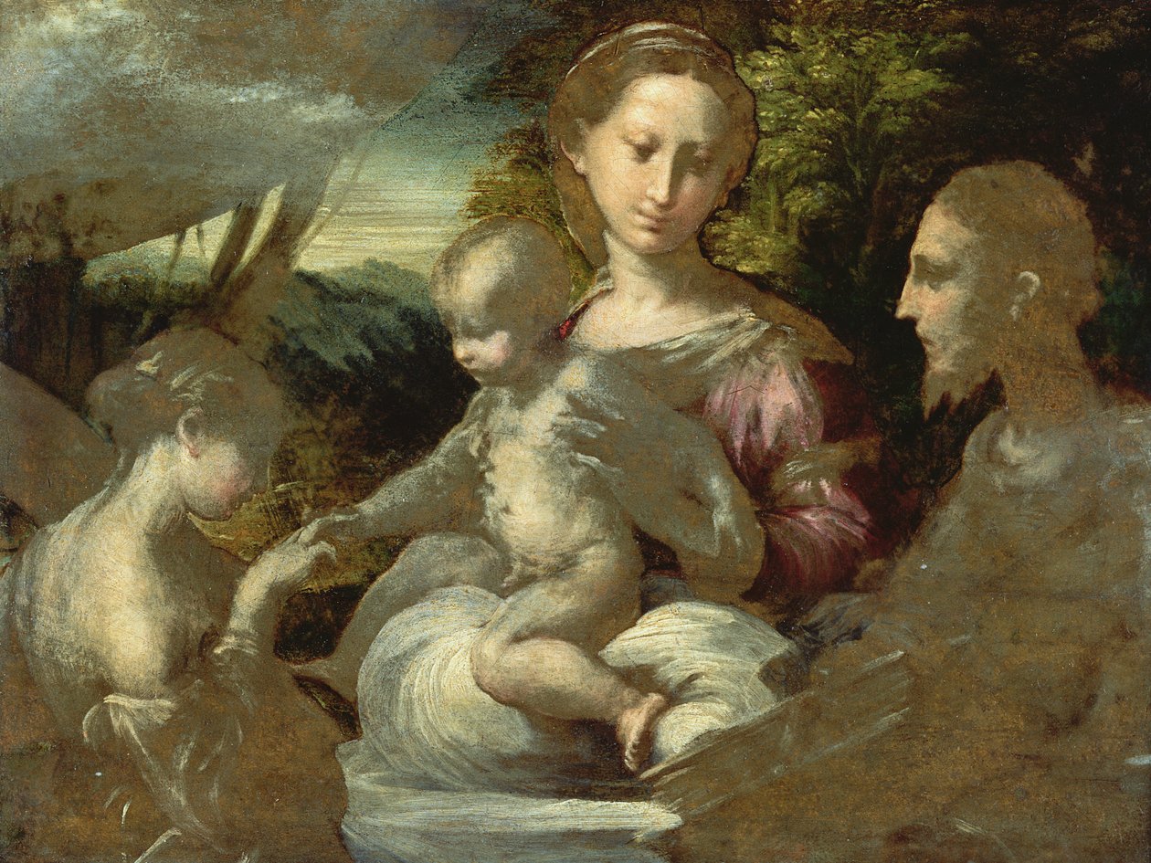 Tanulmány Szent Katalin misztikus házasságához, 1527 körül alkotó: Parmigianino