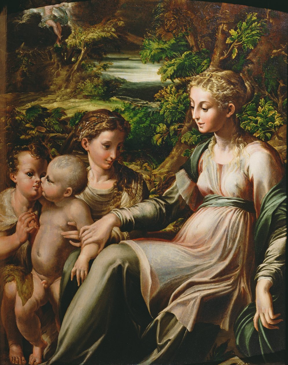 Szűz és gyermek, Szent Katalinnal és Jánossal alkotó: Parmigianino